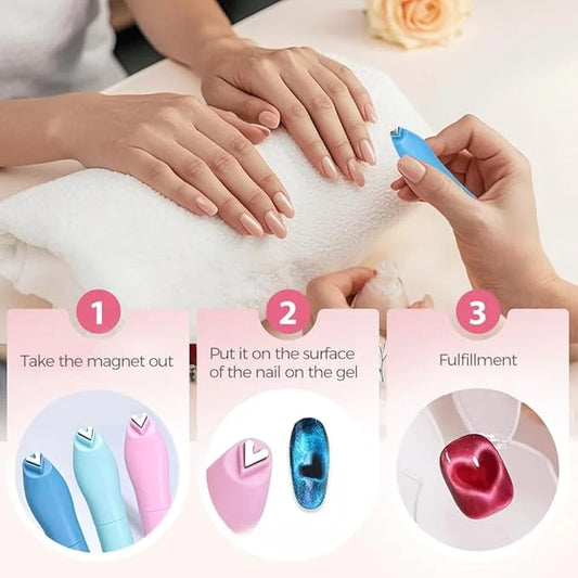 Cat Eye Magnet For Nails - HEART