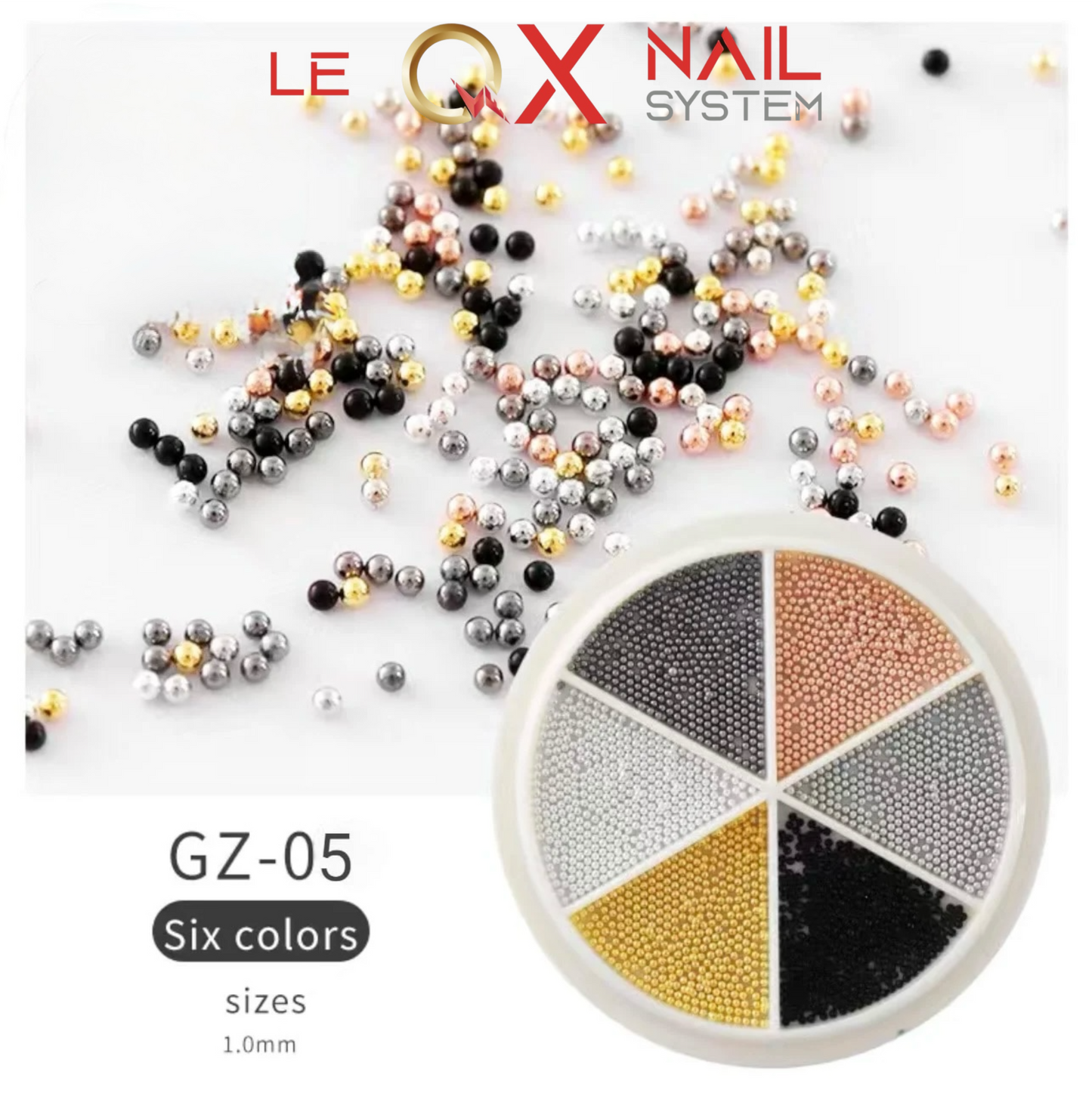 3D Stainless Steel Mini Ball Nail Beads