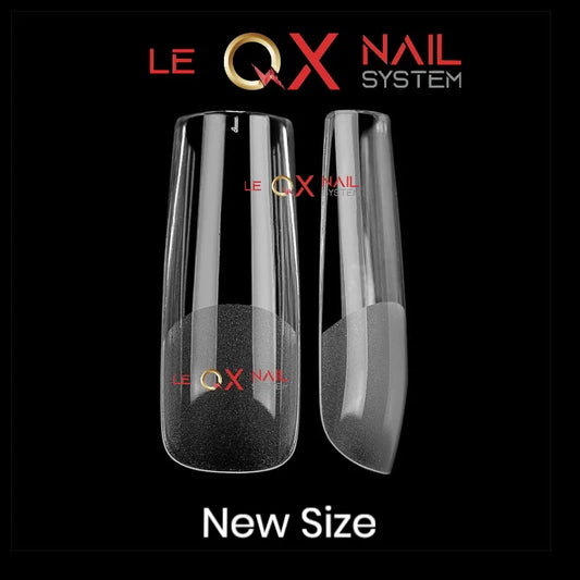 QX SOFT GEL TIPS - LONG SQUARE - Full Coverage/ Prefile Clear. Buy 3 FREE 1