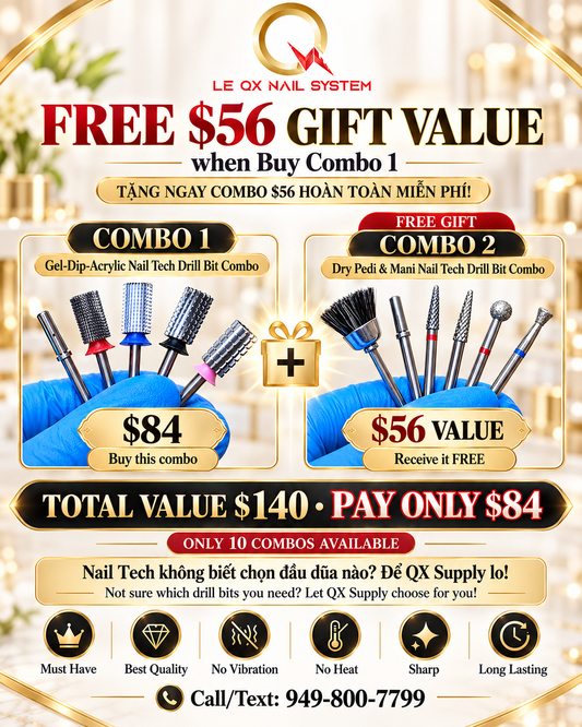 Combo Gel-Dip-Acrylic Drill Bit- Buy 1 Get 1 Free.