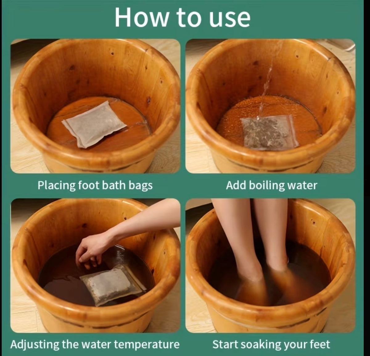 Herbal Foot Soak - Large - Combine 12 Natural Healthy Essences- Bag Of 10