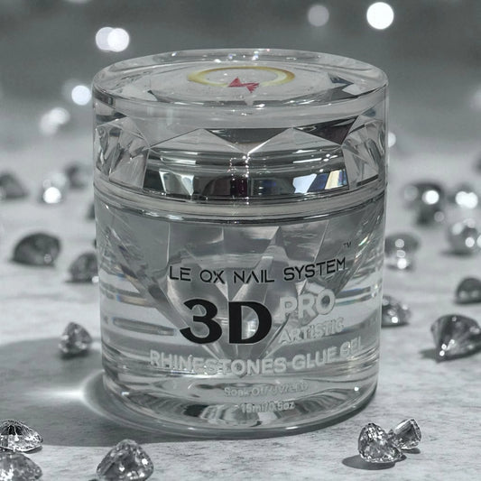 3D Pro Artistic Gel Glue- For Chrome Design- Rhinestones Application- LIMITED DEAL-FREE GIFT 1 BOTTLE GEL GLUE