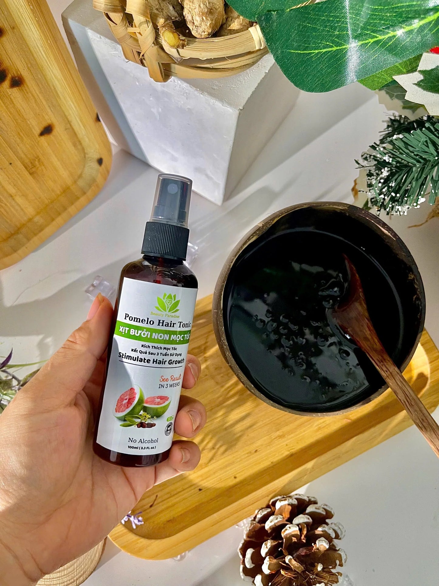 Herbal Shampoo- Conditioner- Pomelo Tonic Water- Hair Growth combo
