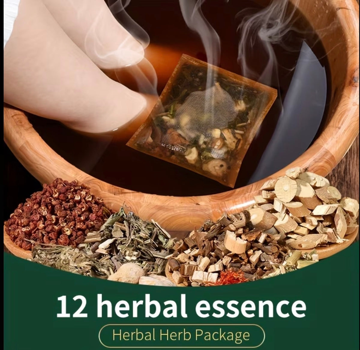 Herbal Foot Soak - Large - Combine 12 Natural Healthy Essences- Bag Of 10