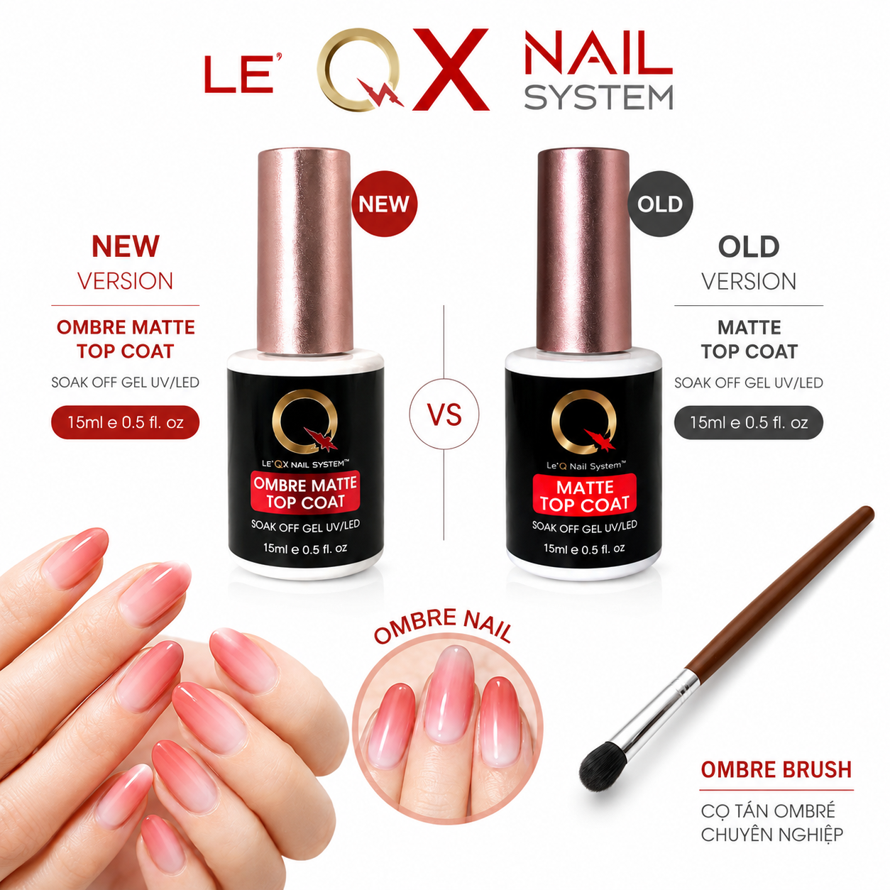 Ombre Matte Top Coat New Version- Buy 5 free 1