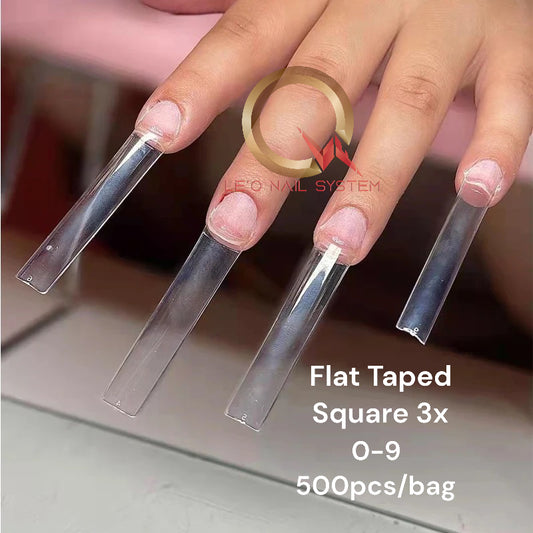 Refill Flat Taped Square Tips 3X - Buy 5 free 2- Buy 10 free 4