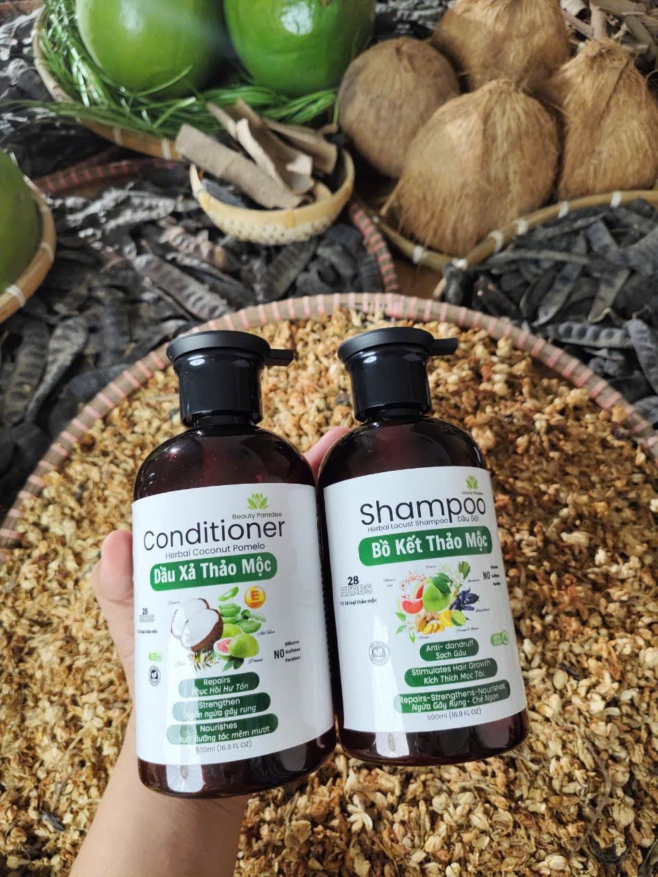 Herbal Shampoo- Conditioner- Pomelo Tonic Water- Hair Growth combo