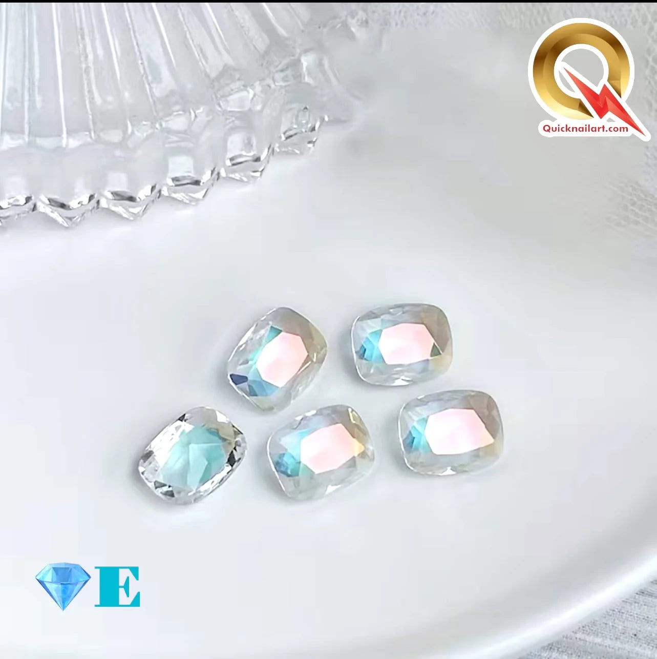 3D Aqua Crystals Gemstones