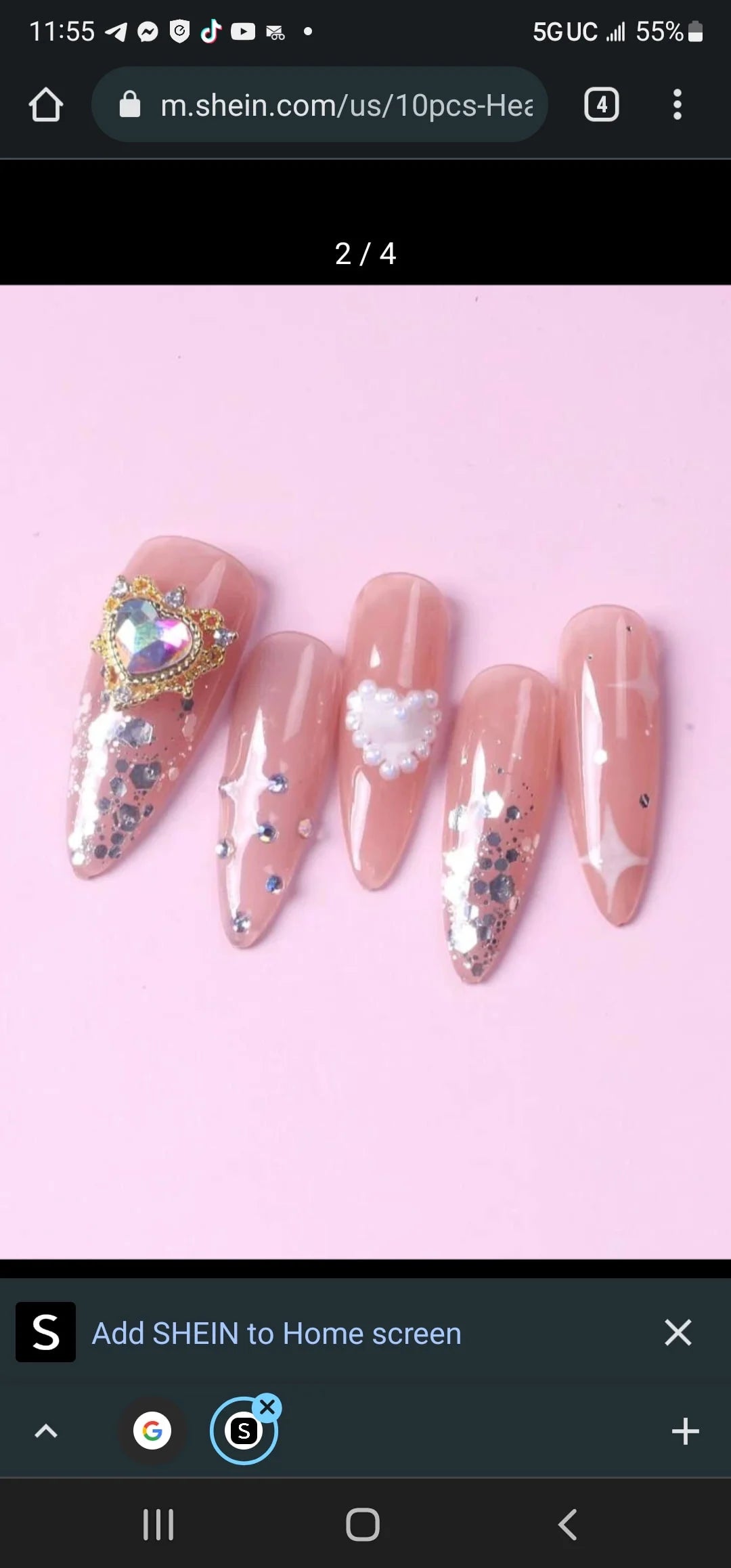 Nail Charm Box 240pcs/ PROMOTION Buy 1 box get 1 diamond glue tube no-wipe