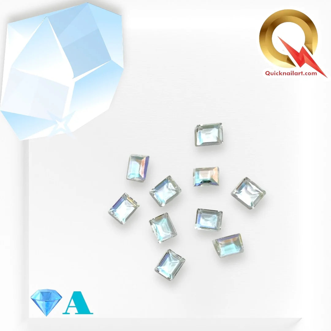 3D Aqua Crystals Gemstones