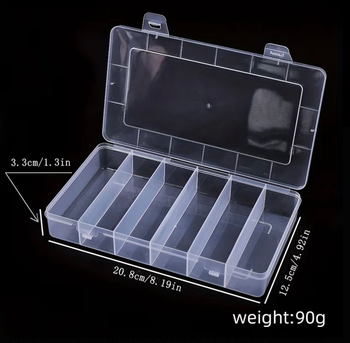 Eyelash Tools Storage Box 6 Grids