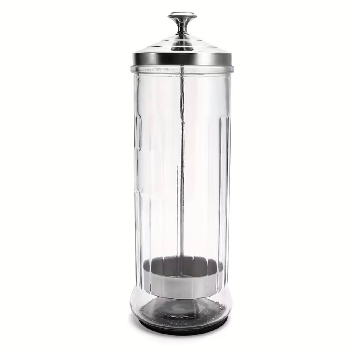 Barber Essential, Hairdressing Tool Sterilizer - Glass Disinfection Jar with Stainless Steel Lid for Salon & Barber Scissors, Combs & Accessories- Large
