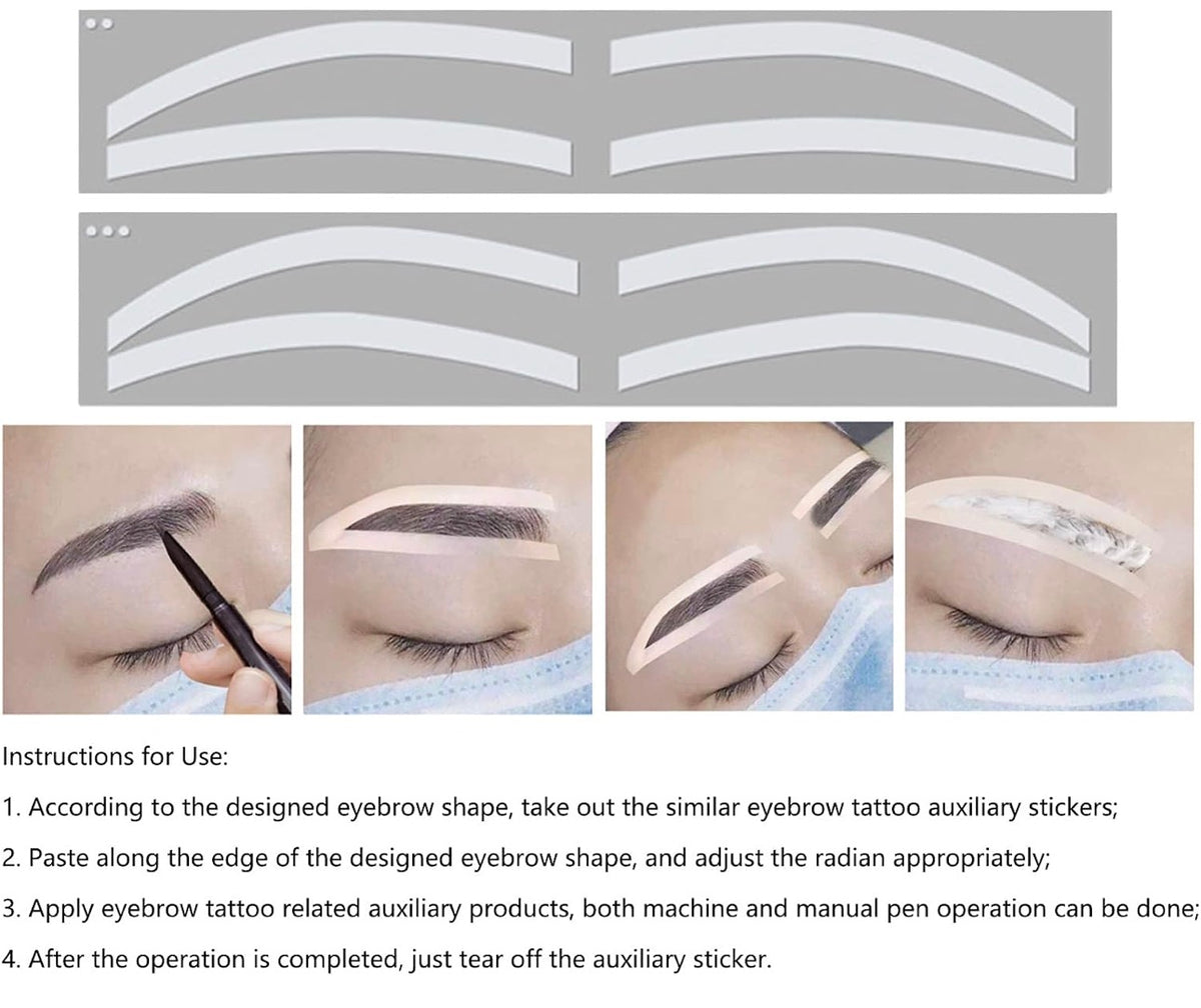 Silicone Brow Stencil – Style B & C | 6 Pieces per Bag | Buy 10 Get 5 Free