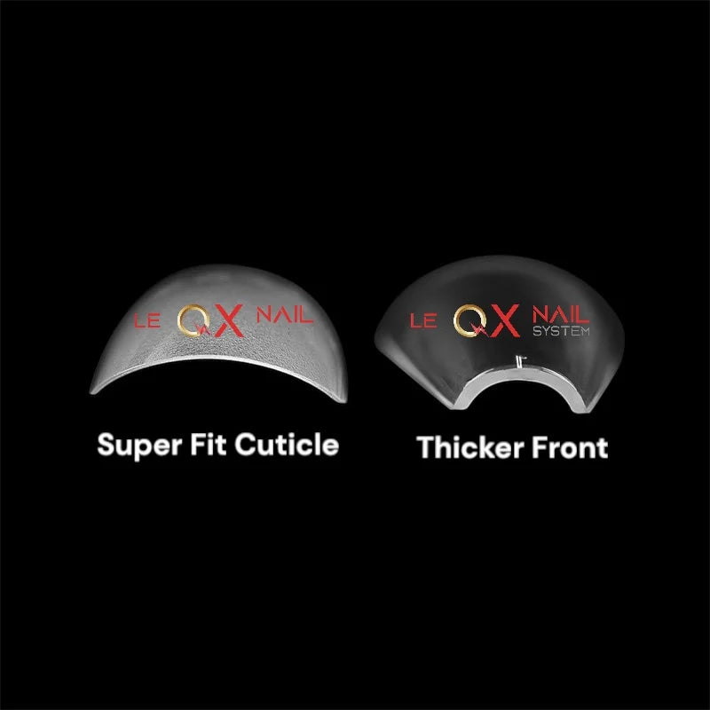 QX SOFT GEL TIPS - LONG COFFIN - Full Coverage/ Pre-file Clear. Buy 3 FREE 1