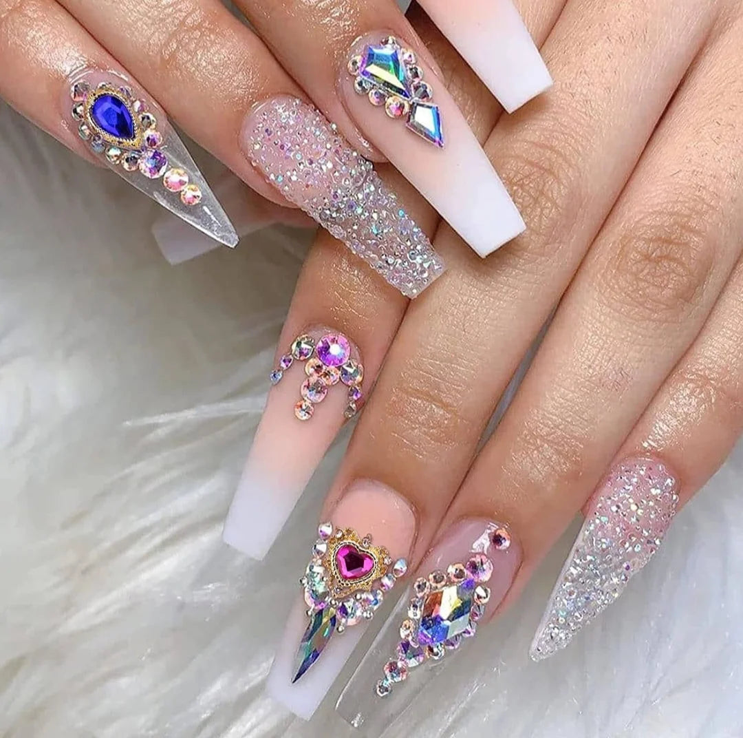 Nail Charm Box 240pcs/ PROMOTION Buy 1 box get 1 diamond glue tube no-wipe