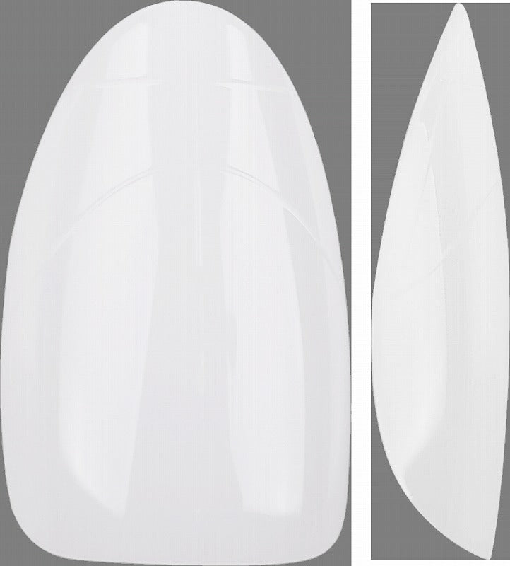 PRO QX TIPS- SHORT ALMOND-MILKY WHITE - 750 PCS- HALF MATTE- 15 SIZES - PRO GUIDE LINES- BUY 3 FREE 1
