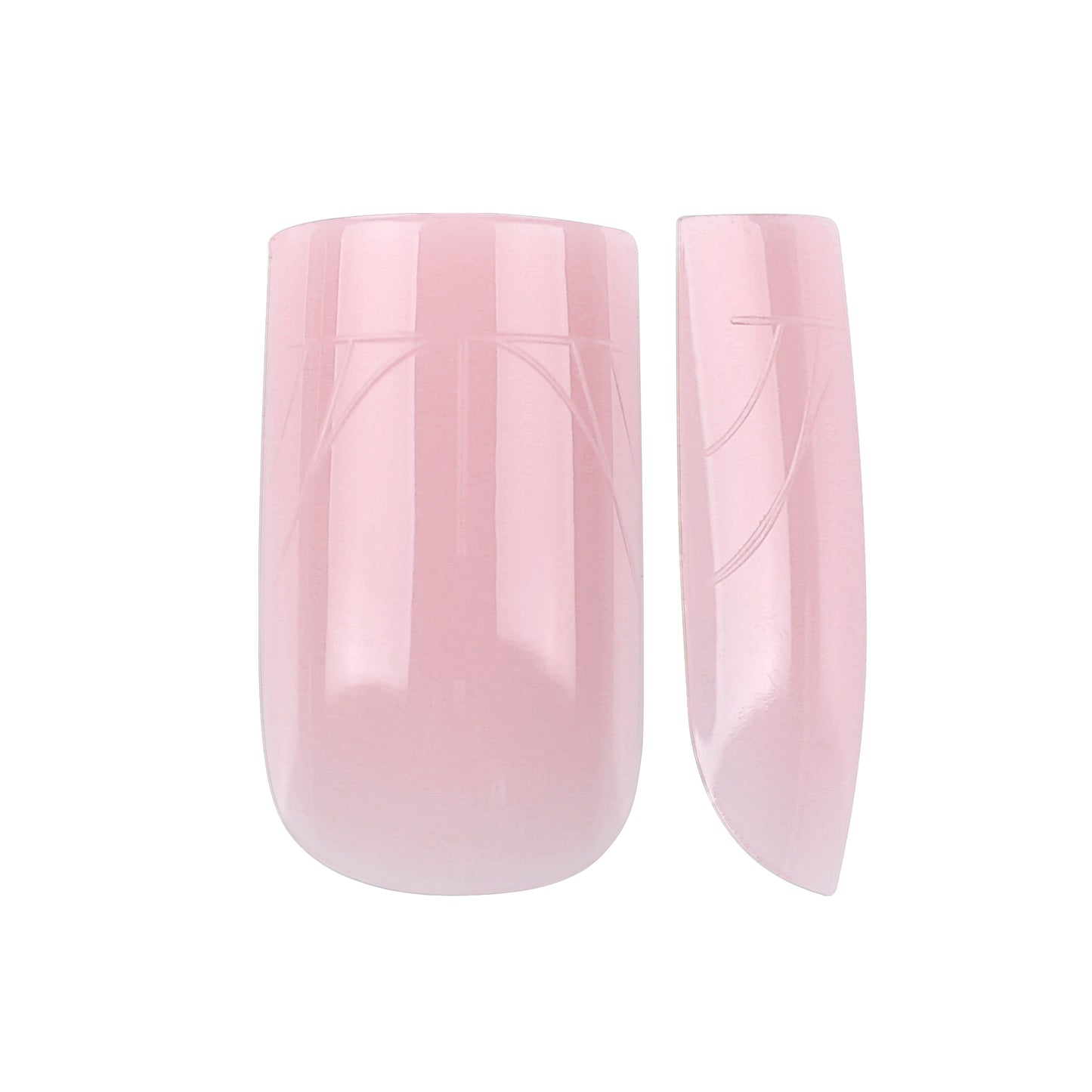 PRO QX TIPS- SHORT SQUARE-SAKURA PETALS-750 PCS- HALF MATTE- 15 SIZES - PRO GUIDE LINES- BUY 3 FREE 1
