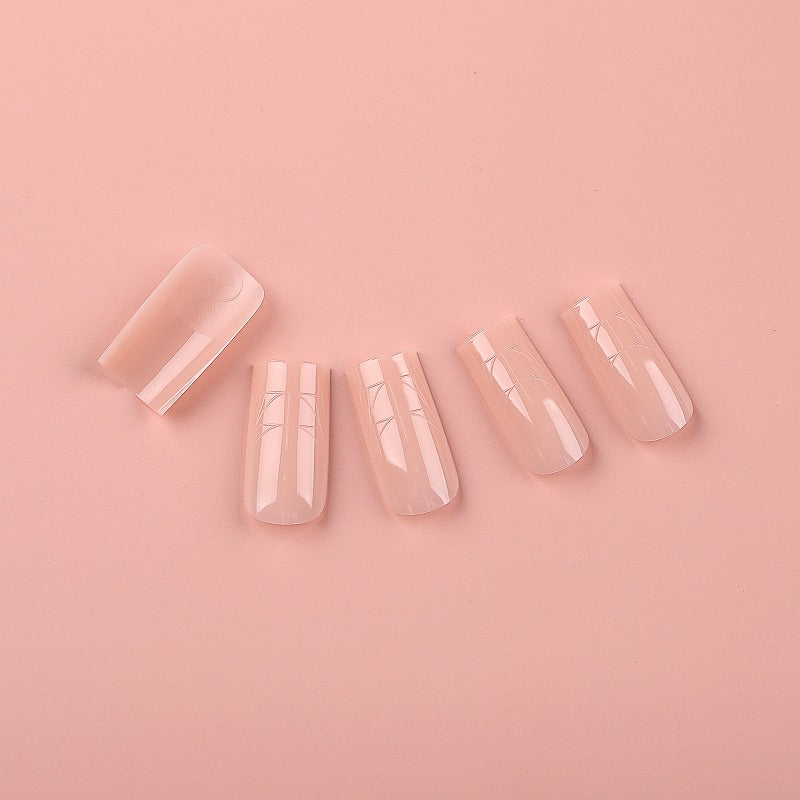 PRO QX TIPS- MEDIUM SQUARE-BALLET BLUSH-750 PCS- HALF MATTE- 15 SIZES - PRO GUIDE LINES- BUY 3 FREE 1 Copy