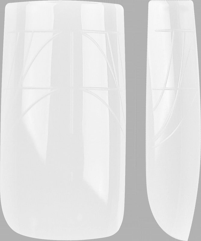 PRO QX TIPS- MEDIUM SQUARE- MILKY WHITE -750 PCS- HALF MATTE- 15 SIZES - PRO GUIDE LINES- BUY 3 FREE 1 Copy