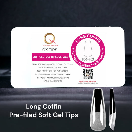 GIẢM GIÁ - Coffin dài - PHONG CÁCH CŨ - Móng giả mềm che phủ toàn bộ / Đã mài sẵn. Mua 3 TẶNG 1