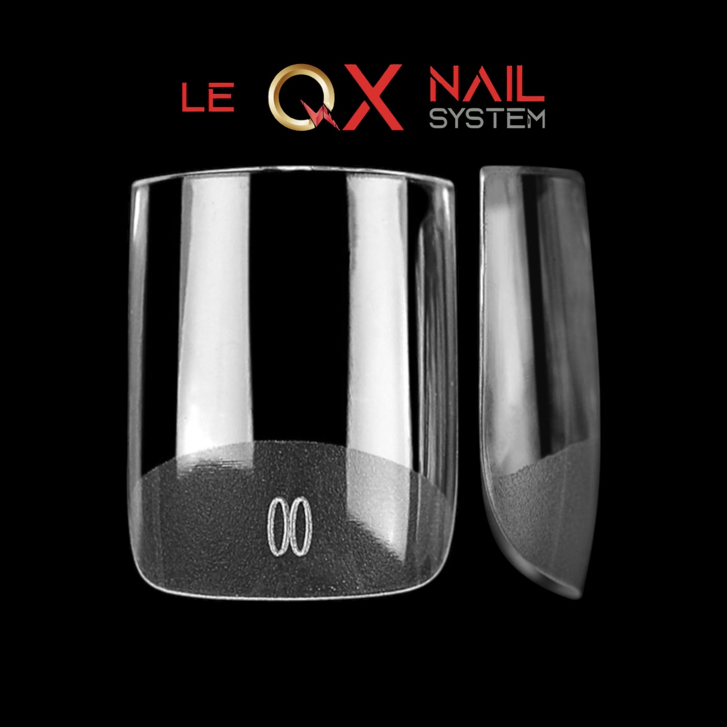 QX SOFT GEL TIPS - XS TAPERED SLEEK SQUARE - CLEAR - Full Coverage/ Prefile . Buy 3 FREE 1