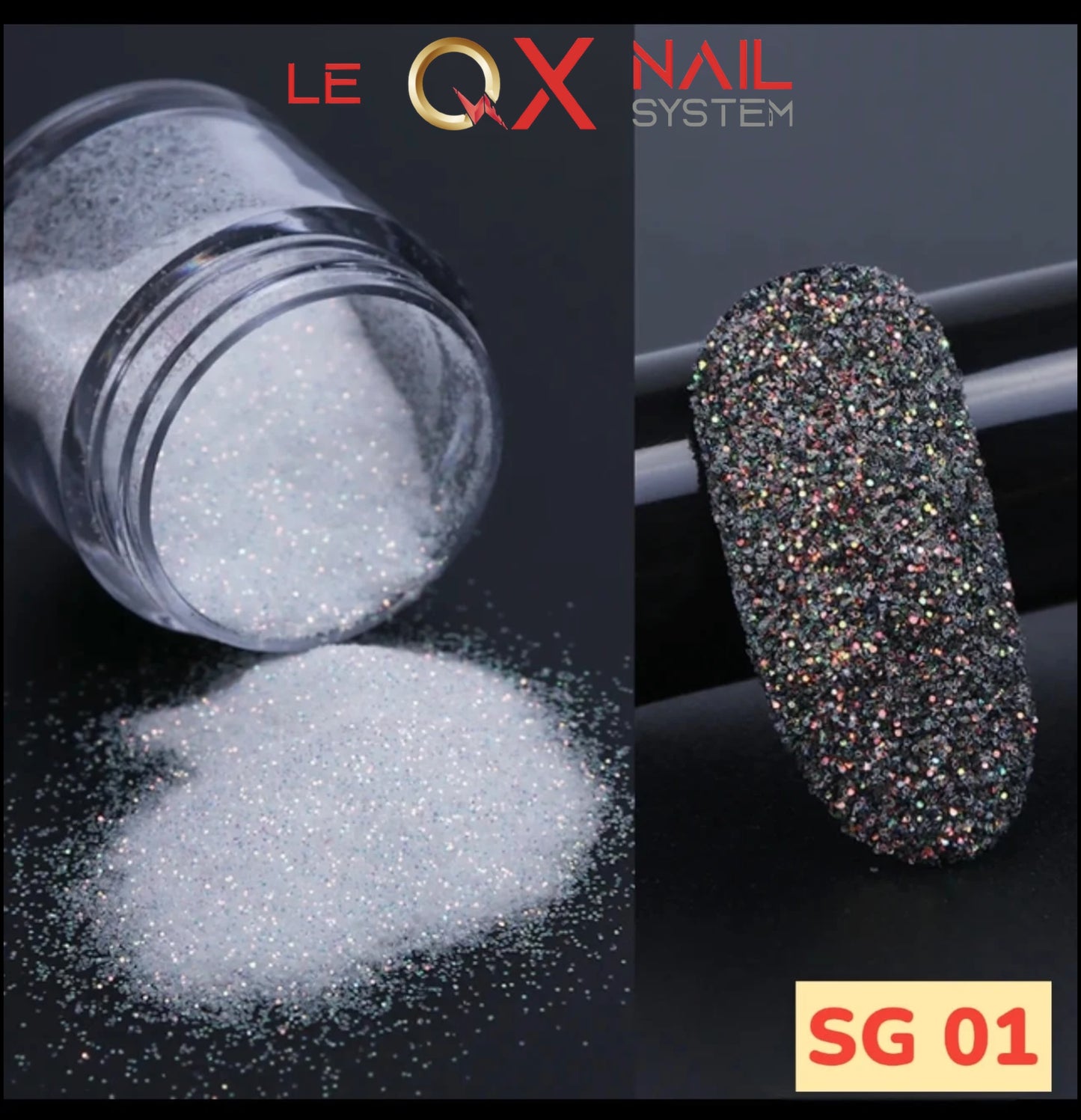 Shimmer White Rainbow Glitter