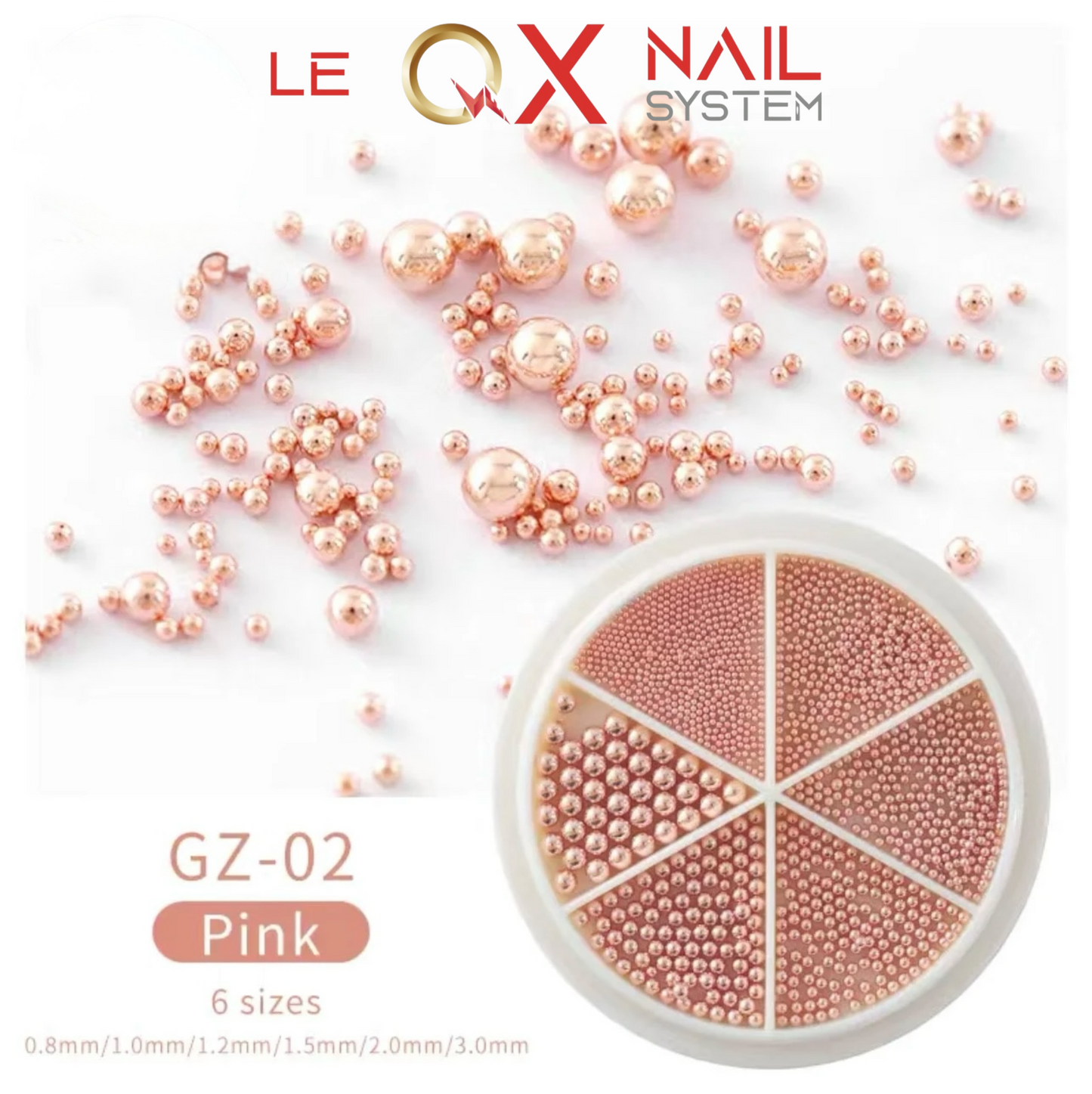 3D Stainless Steel Mini Ball Nail Beads