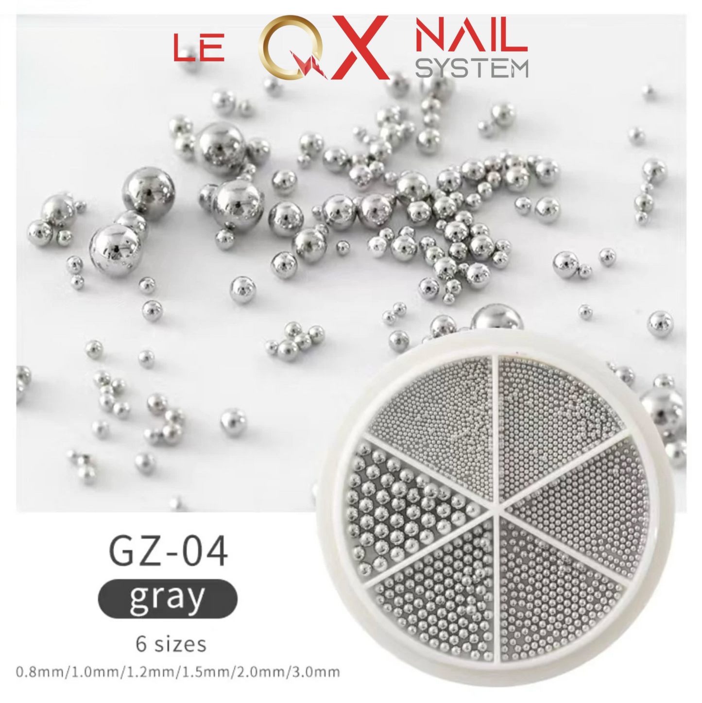 3D Stainless Steel Mini Ball Nail Beads