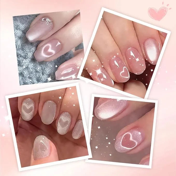 Cat Eye Magnet For Nails - HEART