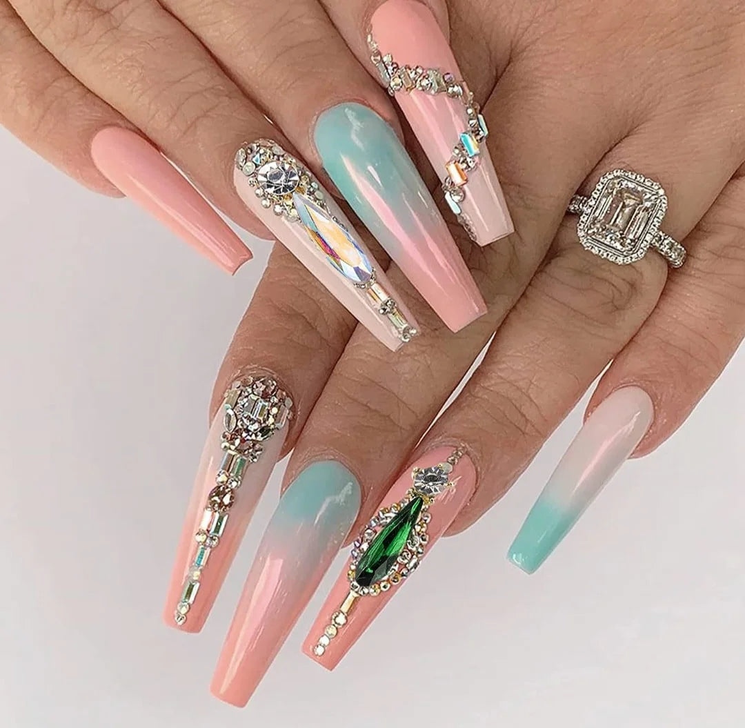 Nail Charm Box 240pcs/ PROMOTION Buy 1 box get 1 diamond glue tube no-wipe