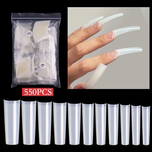 Natural Straight Tips 550pcs- Buy 10 free 4