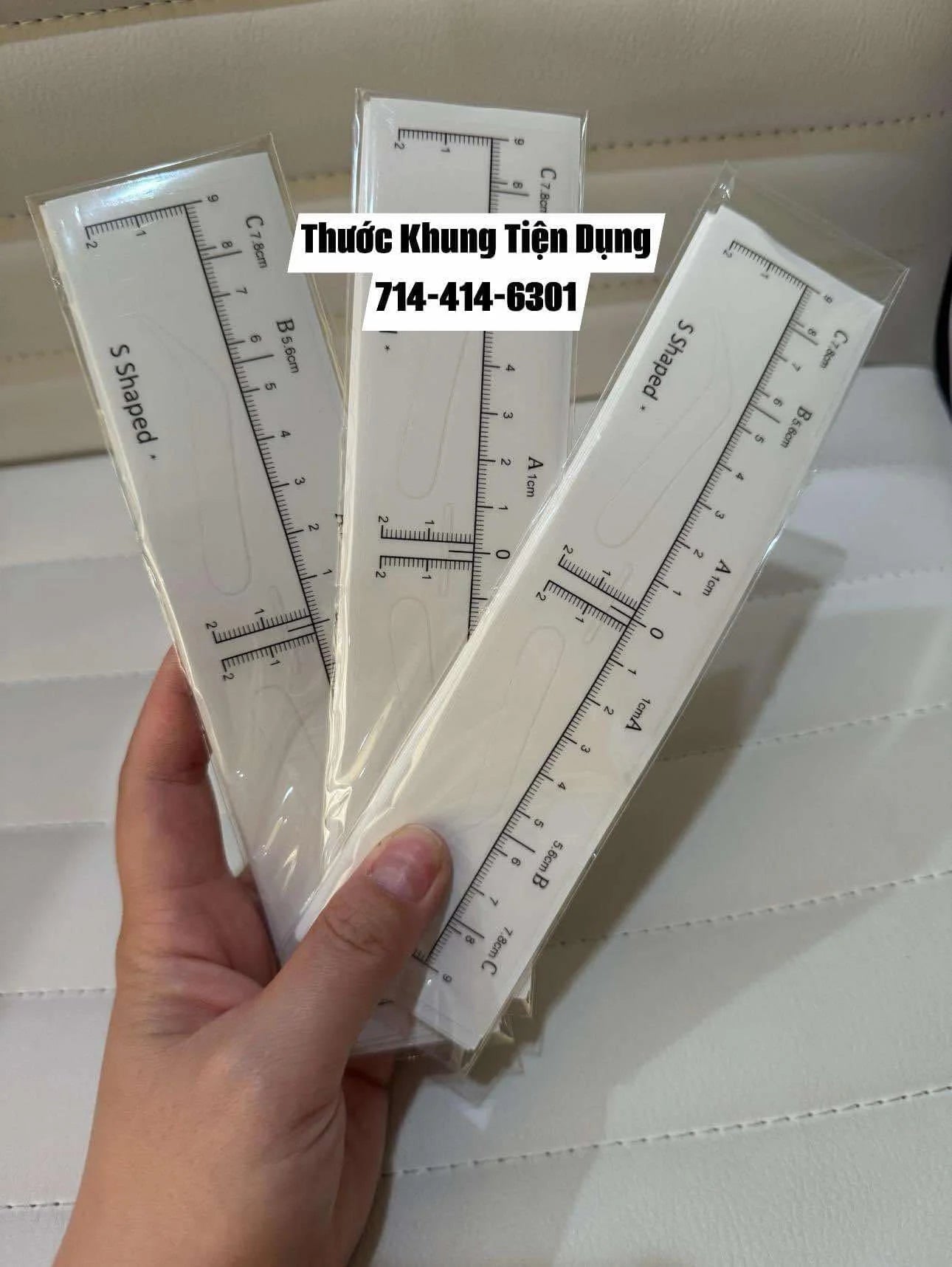 EASY BROW RULER STENCIL SHAPE- S SHAPE-10PCS