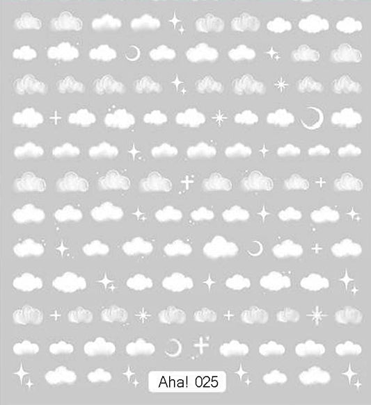 CLOUD & MOON PRINT STICKER - Buy 2 free 2