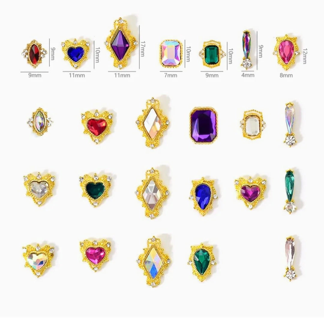 Nail Charm Box 240pcs/ PROMOTION Buy 1 box get 1 diamond glue tube no-wipe