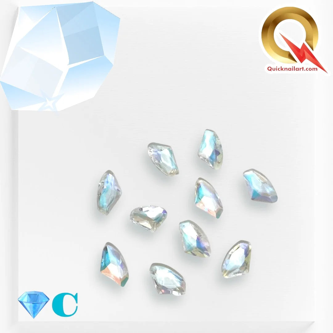3D Aqua Crystals Gemstones