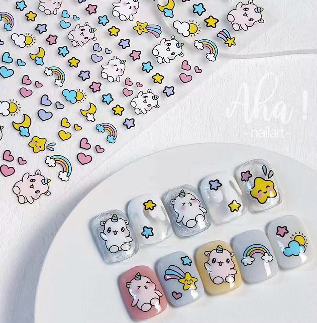 PASTEL & BUNNY PRINT STICKER- Buy 2 free 2